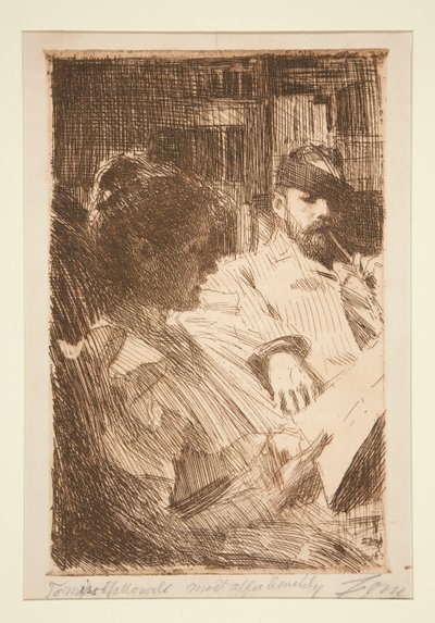 Čtení (Pan & Mrs. Charles Deering) od Anders Leonard Zorn