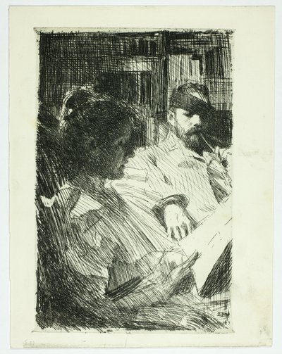 Čtení (Pan a paní Ch. Deeringovi) od Anders Leonard Zorn