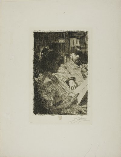Čtení (Pan a paní Ch. Deeringovi) od Anders Leonard Zorn
