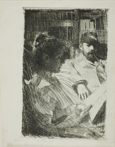 Čtení (Pan a paní Ch. Deeringovi) od Anders Leonard Zorn
