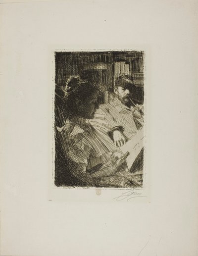 Čtení (Pan a paní Ch. Deeringovi) od Anders Zorn