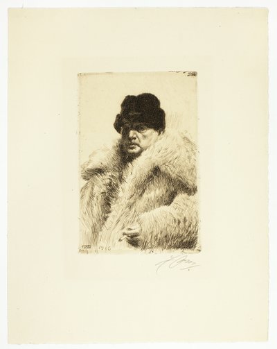 Autoportrét 1916 od Anders Leonard Zorn