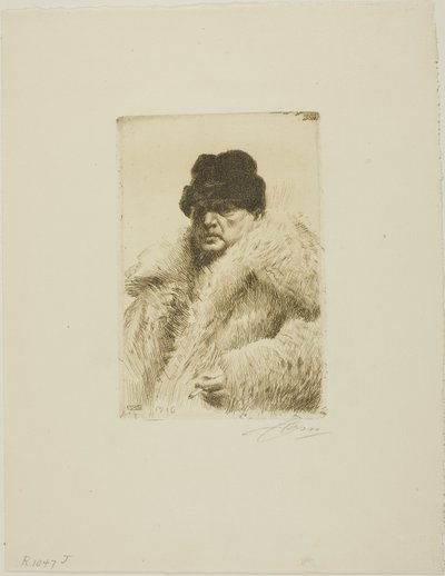 Autoportrét 1916 od Anders Leonard Zorn