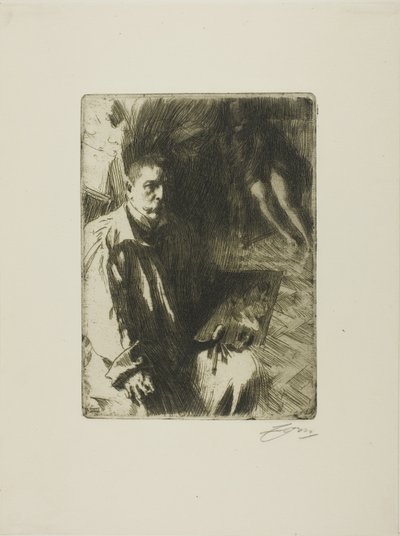 Autoportrét s Modelem II od Anders Leonard Zorn