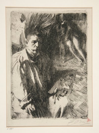 Autoportrét s Modelem II od Anders Leonard Zorn