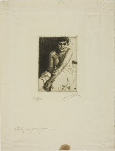 Sedící model od Anders Leonard Zorn