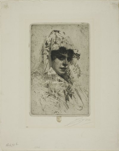 Španělská žena od Anders Leonard Zorn