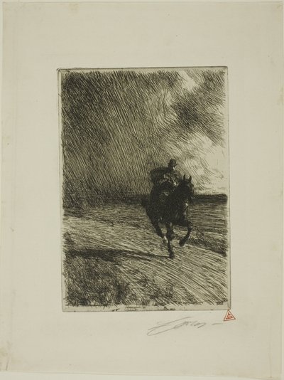 Bouřka od Anders Leonard Zorn
