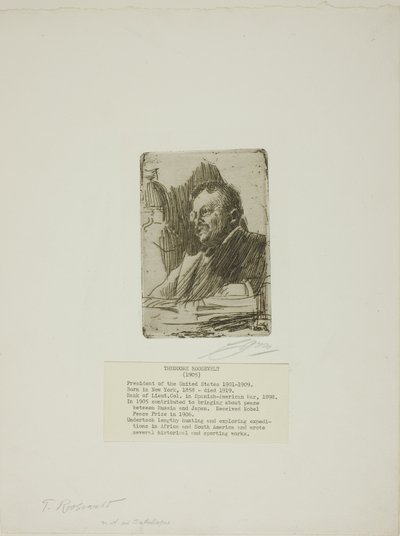 Theodore Roosevelt od Anders Leonard Zorn