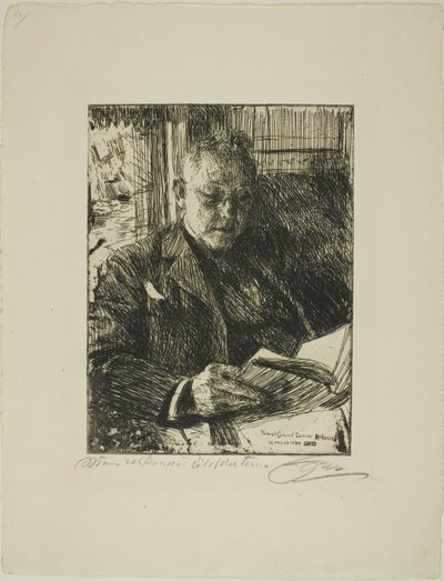 Cestující společník (pan Ch. Deering) od Anders Leonard Zorn