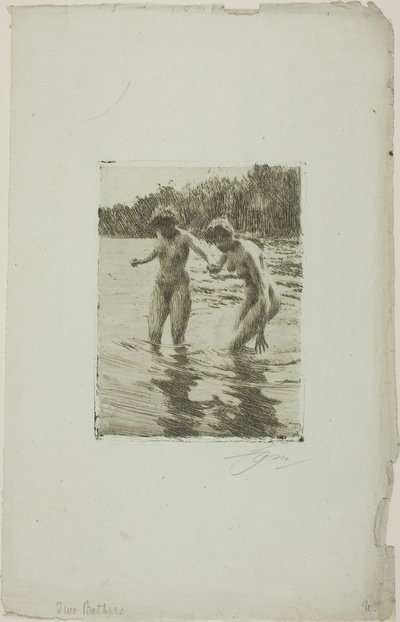 Dva lazebníci od Anders Leonard Zorn