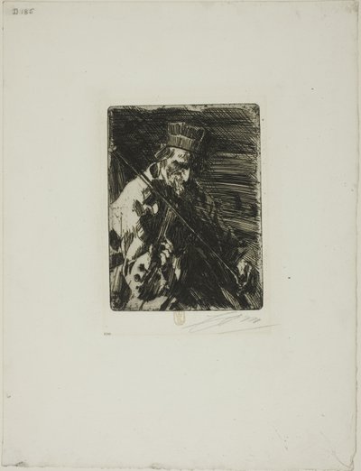 Vesnický houslista od Anders Leonard Zorn
