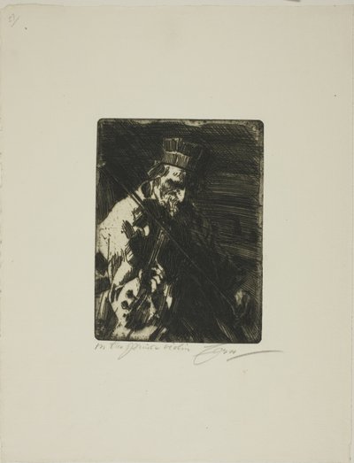 Vesnický houslista od Anders Leonard Zorn