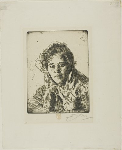 Mladá dívka z Mory (Kråkbergova Anna) od Anders Zorn