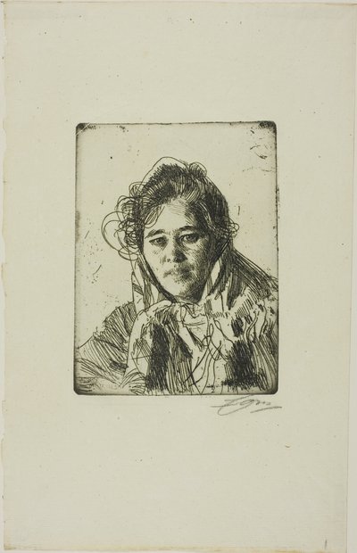 Mladá dívka z Mory (Kråkbergova Anna) od Anders Zorn