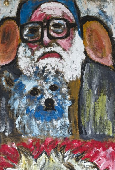 PORTRÉT S LISOU, 2012 (akryl na jutovém plátně napnutém na dřevěném rámu) od Ando Gilardi