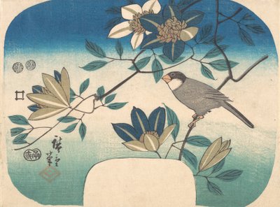 Clematis a pták, 1852., 1852. od Ando Hiroshige