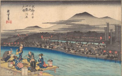 Večerní ochlazení v Shijogawara, ca. 1834, ca. 1834. od Ando Hiroshige
