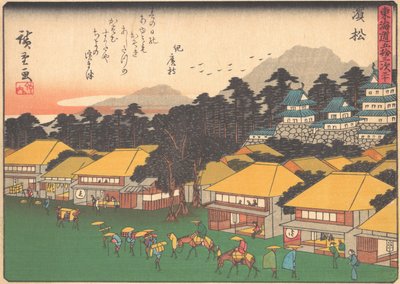 Hamamatsu, ze série Padesát tři zastávek na Tokaidské silnici, počátek 20. století. od Ando Hiroshige