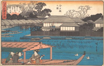 Mapa mostu Imado? 1840. , komár. 1840. od Ando Hiroshige