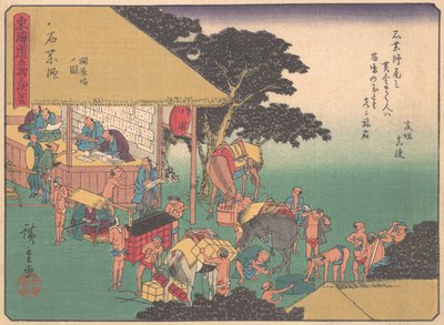 Ishiyakushi, ze série Padesát tři stanic Tokaidské silnice, e..., začátek 20. století. od Ando Hiroshige