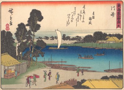 Kawasaki, ze série Padesát tři zastávek na Tokaidské silnici, začátek 20. století. od Ando Hiroshige