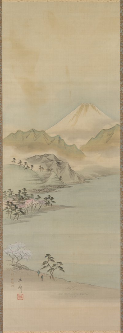 Jezero Suwa, 19. století. od Ando Hiroshige
