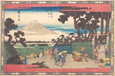 Meguro technika osoba svah. od Ando Hiroshige