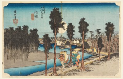 Numazu Eve osoba g, člen te padesát tři S tachi zvuk s f te městský stupeň nižší d (městský stupeň goshuzan tsugi) od Ando Hiroshige