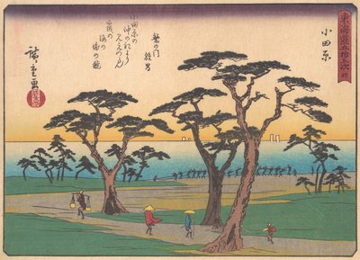 Odawara, ze série Padesát tři zastávek na Tokaidské silnici, počátek 20. století. od Ando Hiroshige