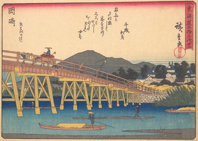 Okazaki, ze série Padesát tři zastávek Tokaidské silnice, začátek..., začátek 20. století. od Ando Hiroshige