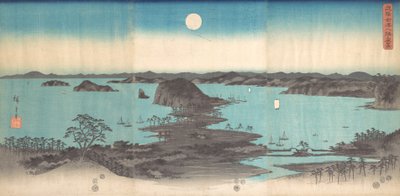 Panorama osmi pohledů na Kanasawu za úplňku, 1857., 1857. od Ando Hiroshige