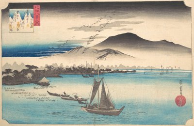 Vracející se husy v Katadě, K. 1832, K. 1832. od Ando Hiroshige