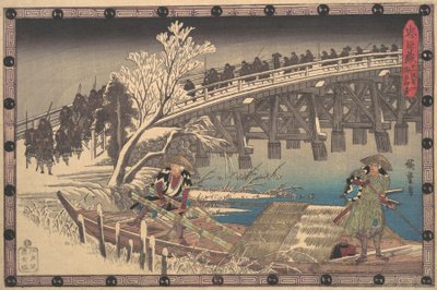Scéna I v dějství XI Chushingura, ca. 1835, ca. 1835. od Ando Hiroshige