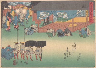 Seki, ze série Padesát tři zastávek Tokaidské silnice, začátek 20..., začátek 20. století. od Ando Hiroshige