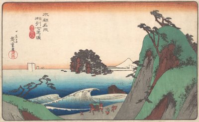 Pláž Seven-ri, provincie Soshu. od Ando Hiroshige