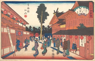 Železnice Shiba Shinmeisha Uchisha? 1840. , komár. 1840. od Ando Hiroshige