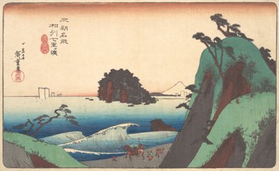 Nerafinované saké, Shichiri je pláž, že? 1830. , komár. 1830. od Ando Hiroshige