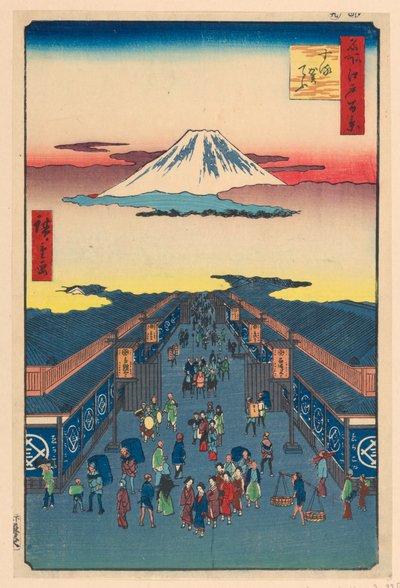 Ulice Suruga (Suruga-cho) Ze série Sto slavných pohledů na Edo od Ando Hiroshige