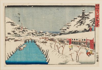 ODBock p Hayashi - Shiba Akabane no Yuki, 1797-1858 od Ando Hiroshige
