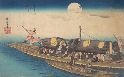 Yodogawa, co? 1834. , komár. 1834. od Ando Hiroshige