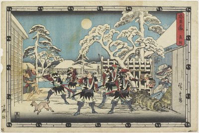 Akt 5 od Ando or Utagawa Hiroshige