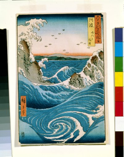 Awa (barevný dřevotisk) od Ando or Utagawa Hiroshige