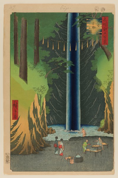 Vodopády Fudo, Oji od Ando or Utagawa Hiroshige
