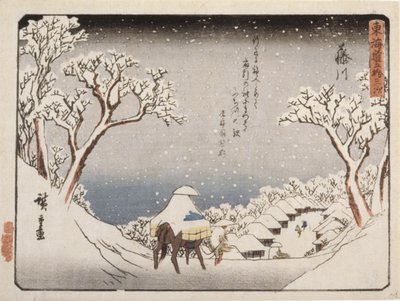 Řeka Fuji od Ando or Utagawa Hiroshige