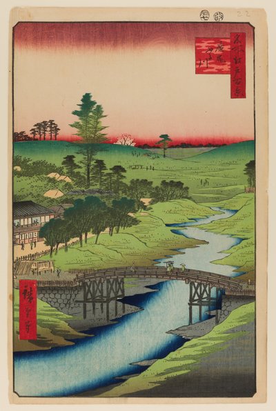 Řeka Furukawa, Hiroo od Ando or Utagawa Hiroshige