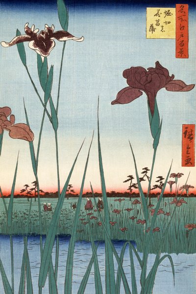 Horikiri Iris Garden by Utagawa Hiroshige od Ando or Utagawa Hiroshige