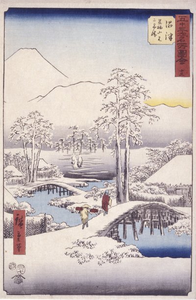 Stanice Humazu od Ando or Utagawa Hiroshige