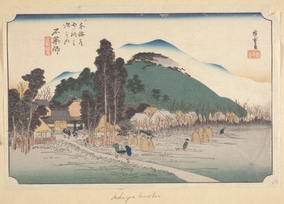 Shiyakushi (barevný dřevěný blok) od Ando or Utagawa Hiroshige