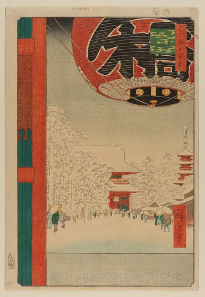 Chrám Kinrjúzan, Asakusa (Asakusa Kinrjúzan) od Ando or Utagawa Hiroshige